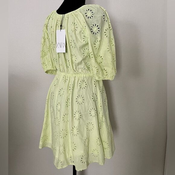 NWT Zara Openwork Embroidered Dress - Picture 13 of 14